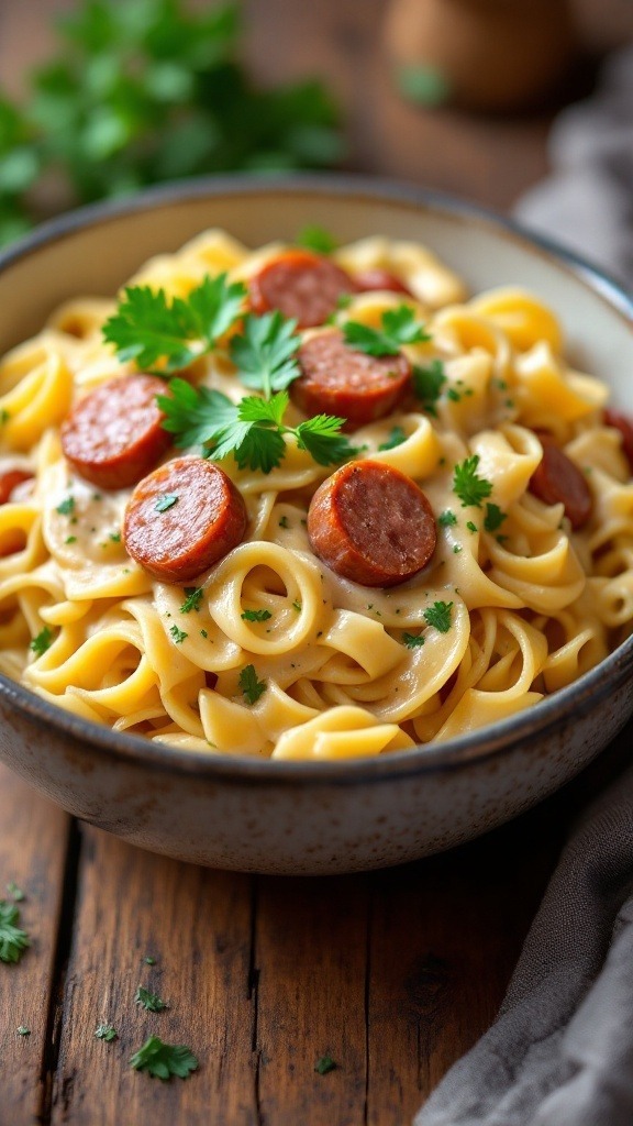 Quick and Creamy Smoked Sausage Pasta for Busy Nights